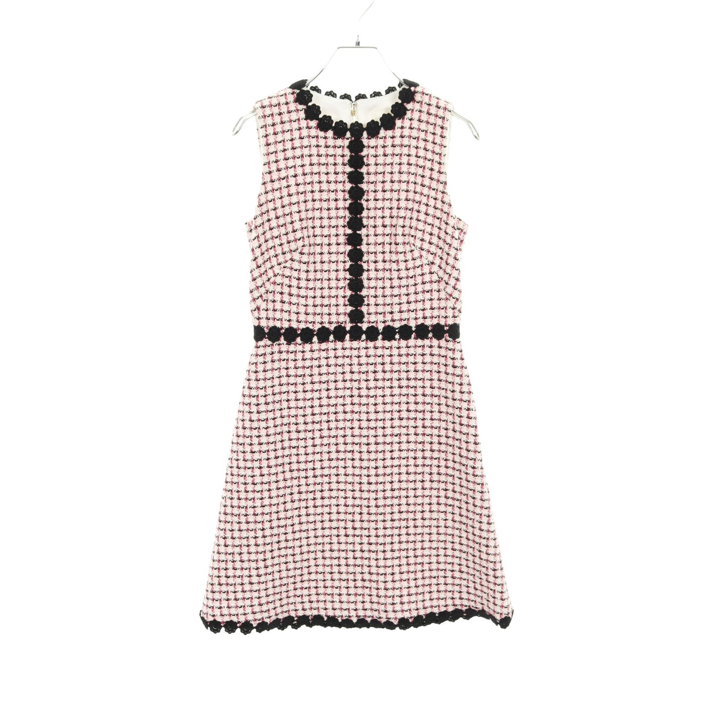 フラワーモチーフ ツイード ワンピース ノースリーブ コットン ピンク マルチカラー ケイトスペード ワンピース kate spade