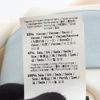 カラーブロック ペプラム ワンピース ノースリーブ レーヨン シルク ホワイト マルチカラー フェンディ ワンピース FENDI