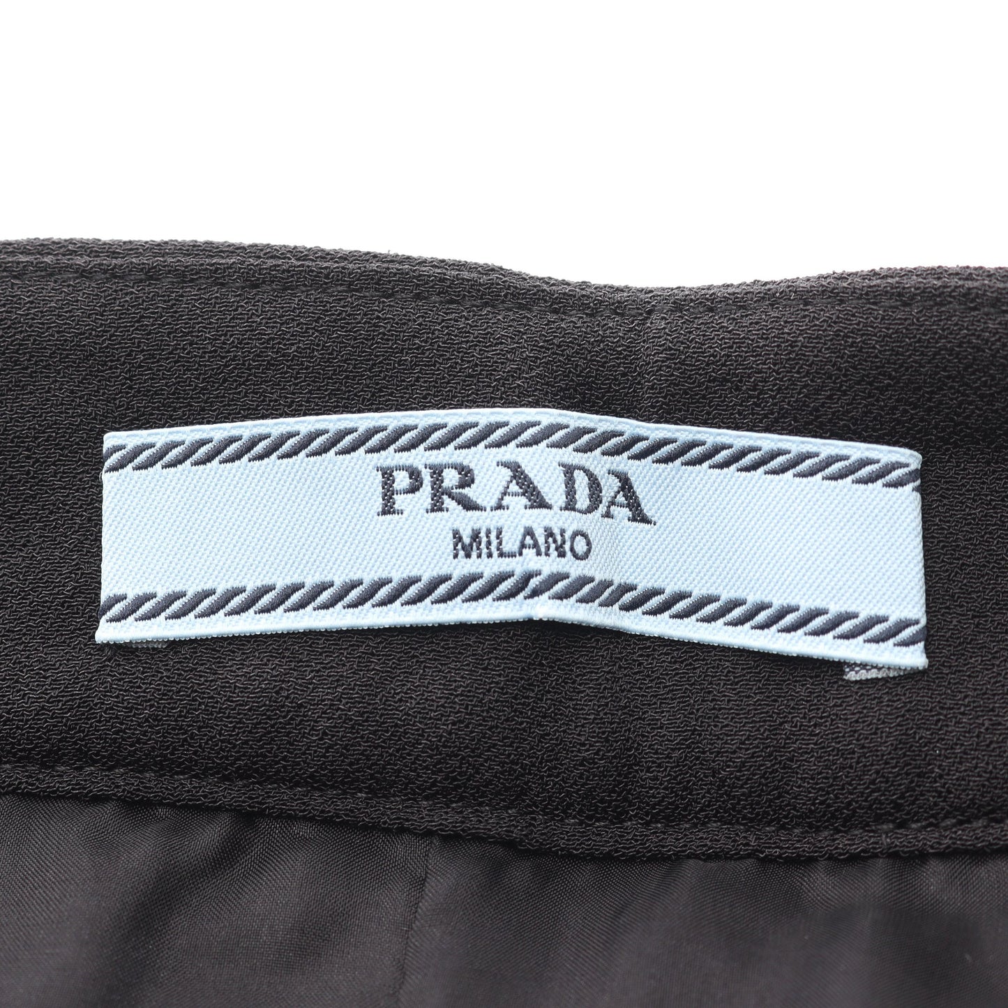 サテンサブレ ラップスカート レーヨン シルク ブラック プラダ ボトムス PRADA