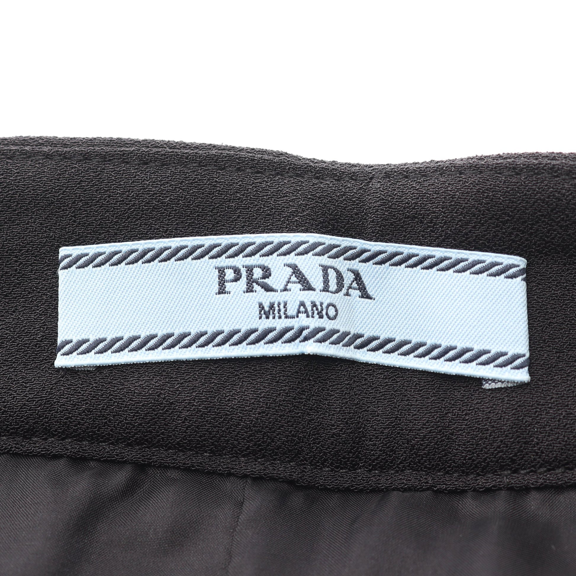サテンサブレ ラップスカート レーヨン シルク ブラック プラダ ボトムス PRADA