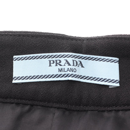 サテンサブレ ラップスカート レーヨン シルク ブラック プラダ ボトムス PRADA