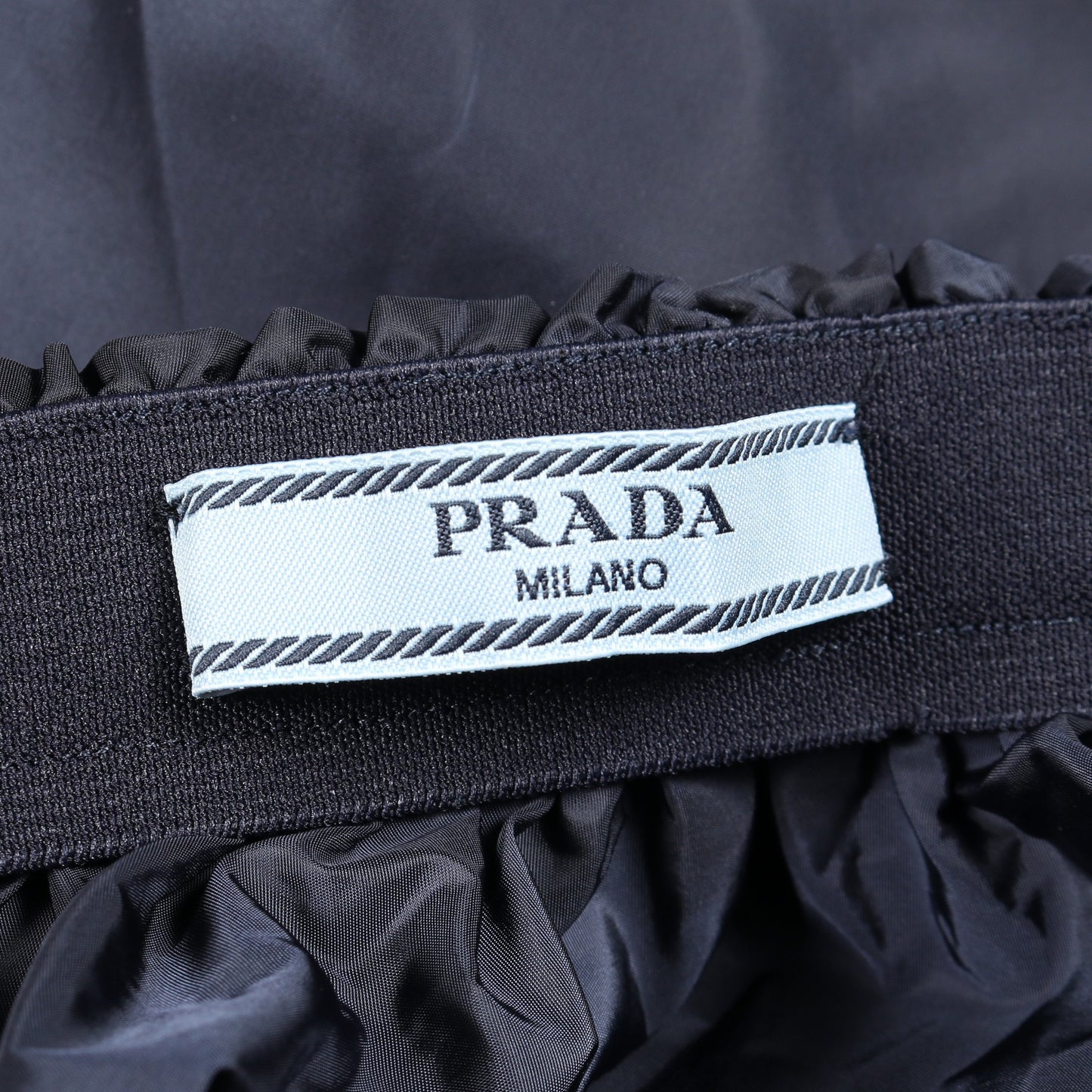 Re-Nylon ジップアップ スカート ナイロン ネイビー プラダ ボトムス PRADA