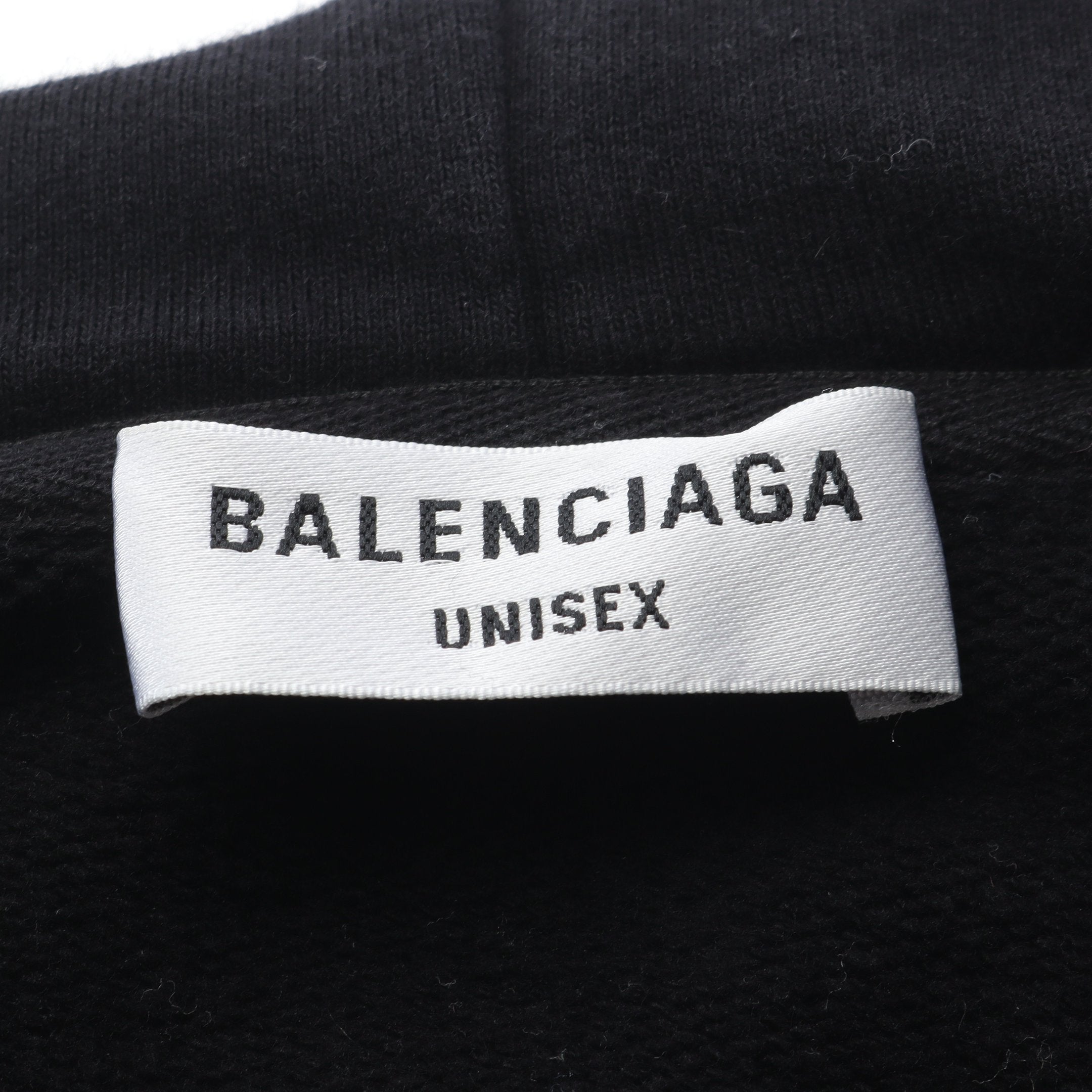 ターン ワイド フィット ジップアップパーカー コットン ブラック