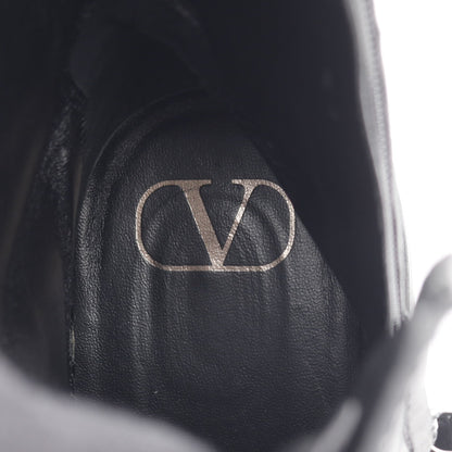 ロックスタッズ ショート ブーツ レザー ブラック ヴァレンティノ シューズ VALENTINO
