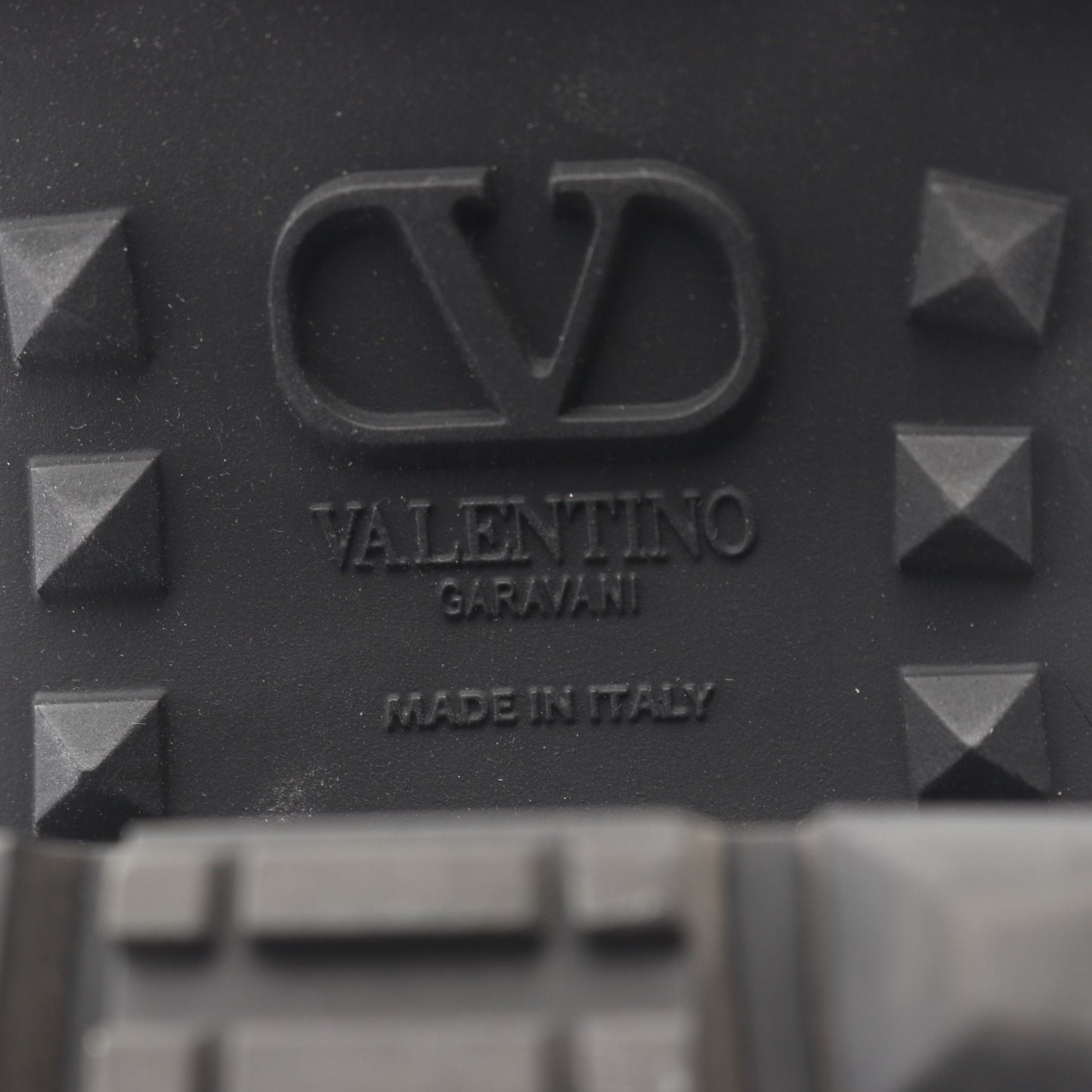 ロックスタッズ ショート ブーツ レザー ブラック ヴァレンティノ シューズ VALENTINO