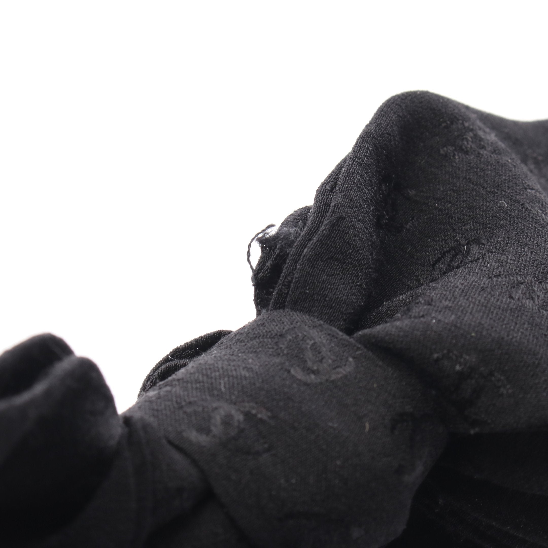 ココマーク リボン シュシュ ヘアアクセサリー シルク ブラック