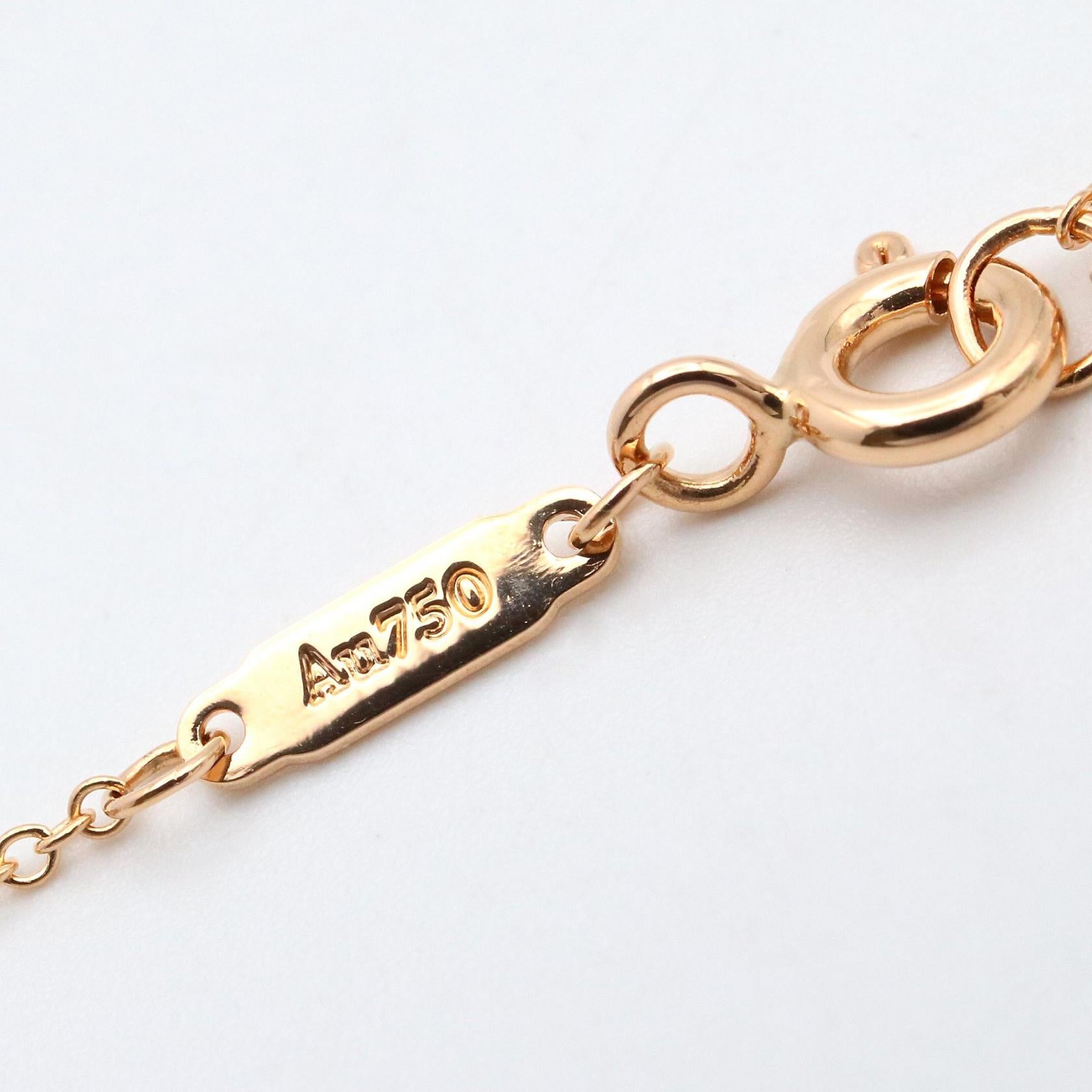 Tスマイル ミニ ダイヤネックレス ネックレス K18PG ダイヤモンド