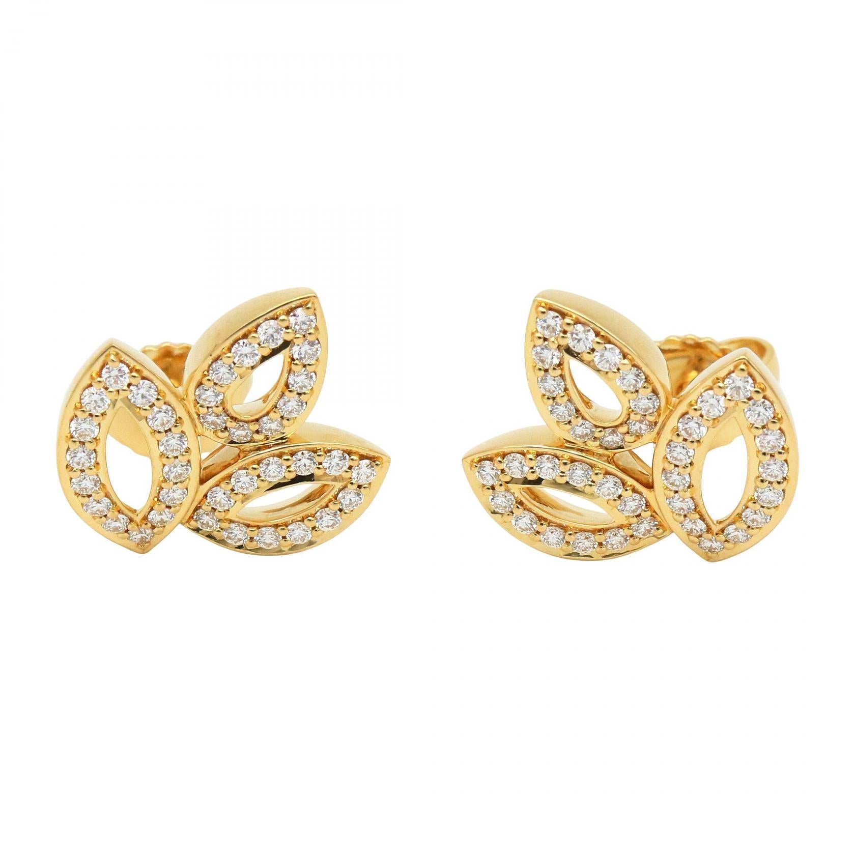 リリークラスター ミニ ピアス ダイヤ ピアス K18YG ダイヤモンド クリア イエローゴールド ハリーウィンストン アクセサリー Harry Winston