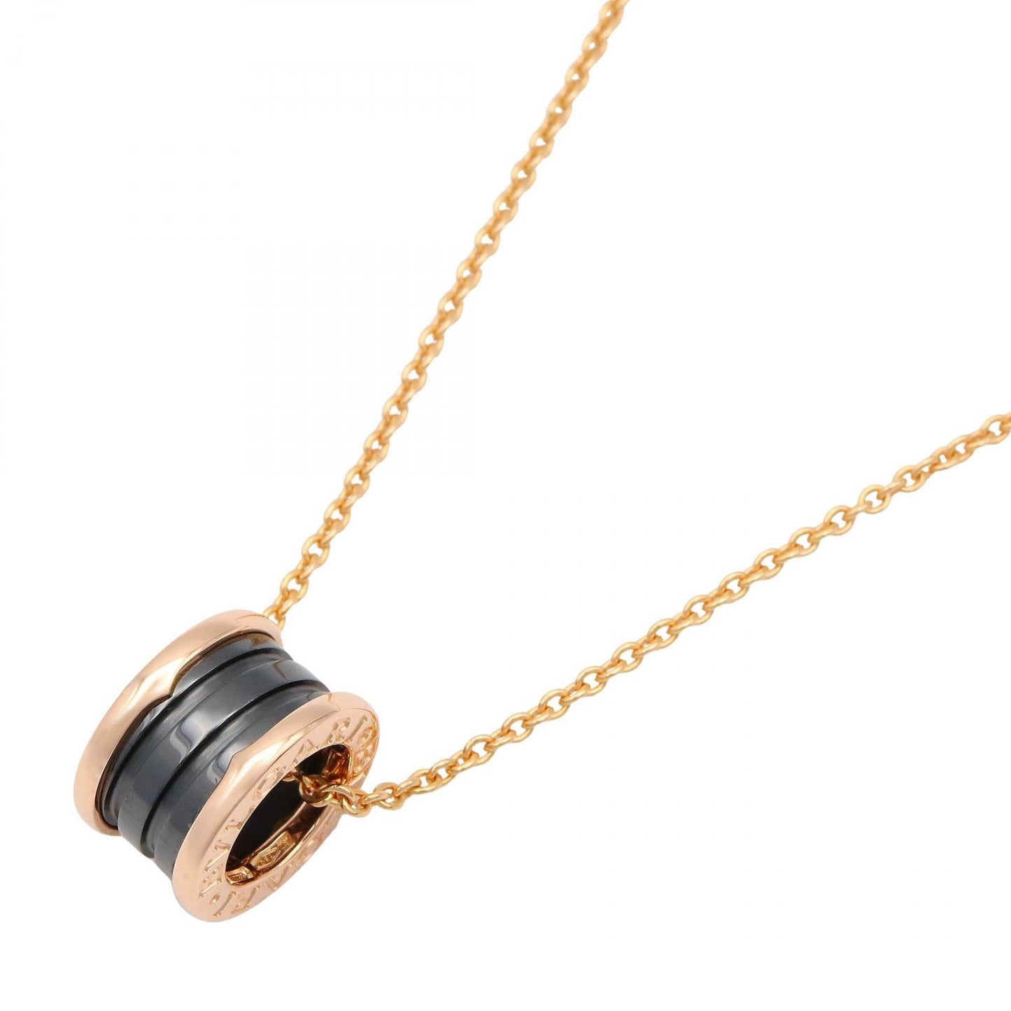 B-zero1 ネックレス セラミック ネックレス K18PG セラミック ブラック ピンクゴールド ブルガリ アクセサリー BVLGARI
