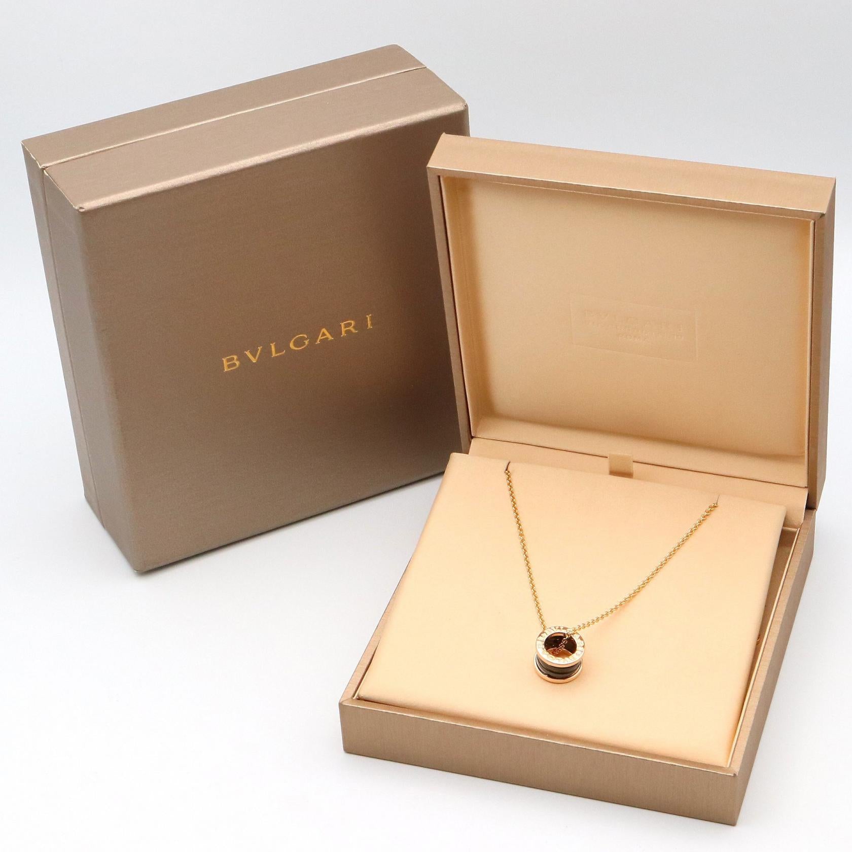 B-zero1 ネックレス セラミック ネックレス K18PG セラミック ブラック ピンクゴールド ブルガリ アクセサリー BVLGARI