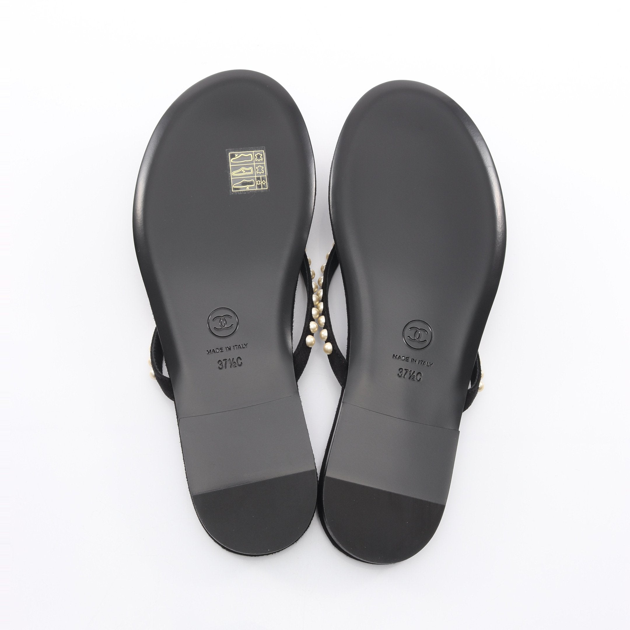 ココマーク パール トングサンダル スエード ブラック 2025クルーズ