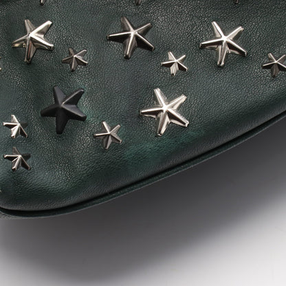 PIMLICO S ショルダーバッグ トートバッグ レザー ダークグリーン スタースタッズ ジミーチュウ バッグ JIMMY CHOO