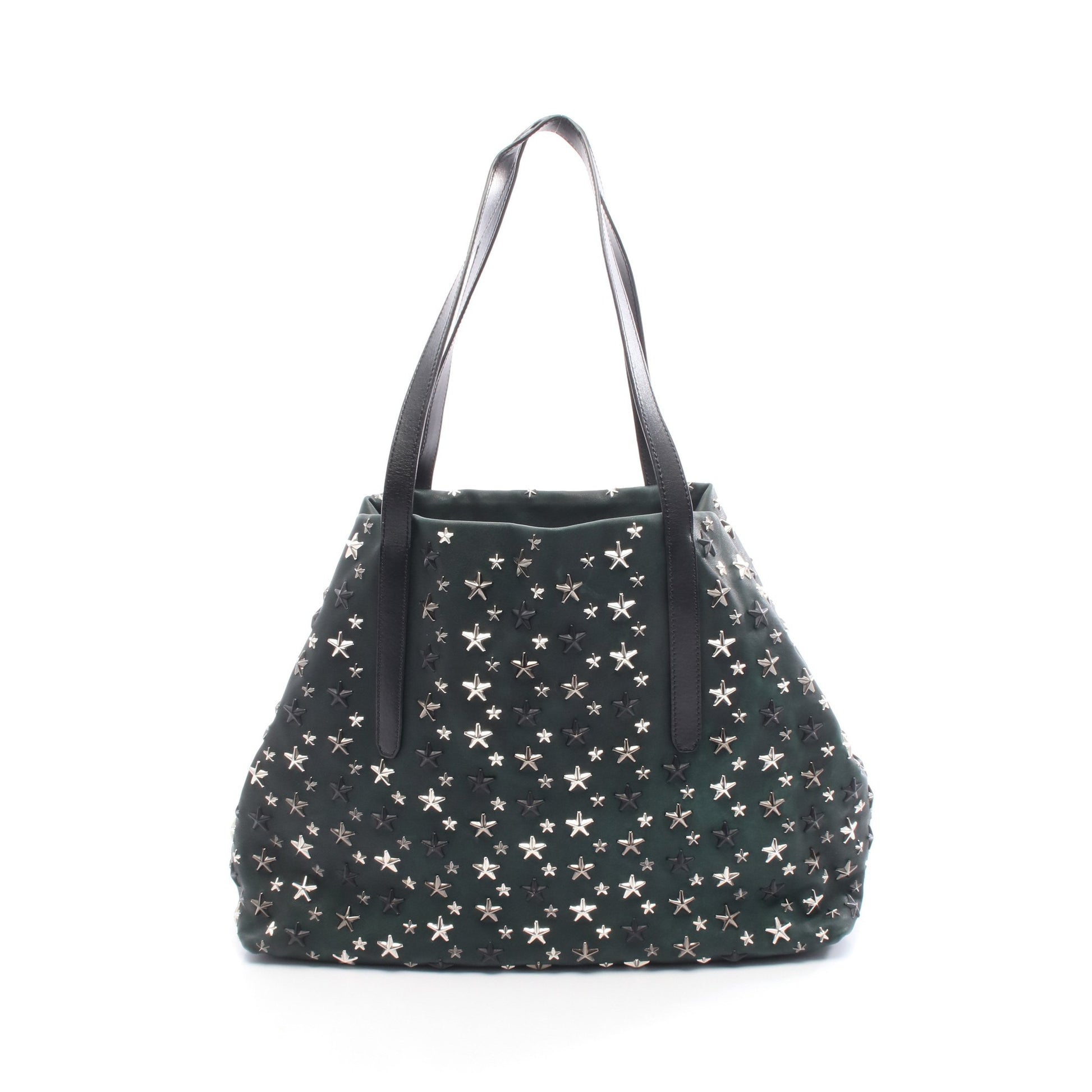PIMLICO S ショルダーバッグ トートバッグ レザー ダークグリーン スタースタッズ ジミーチュウ バッグ JIMMY CHOO
