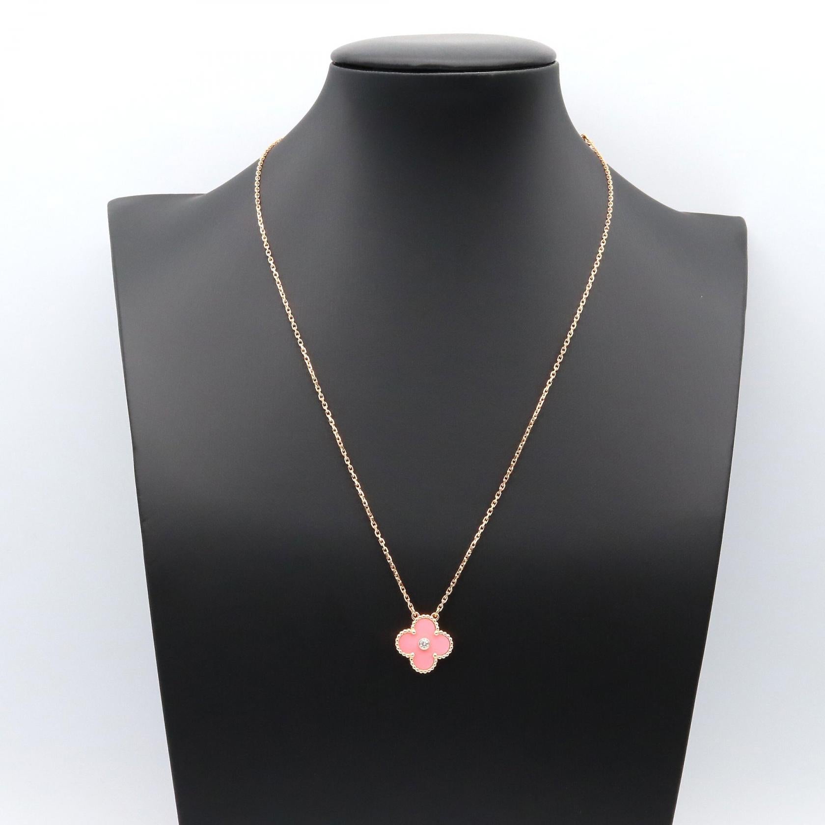 ヴィンテージアルハンブラ 1PD ピンクセーブル ネックレス ネックレス