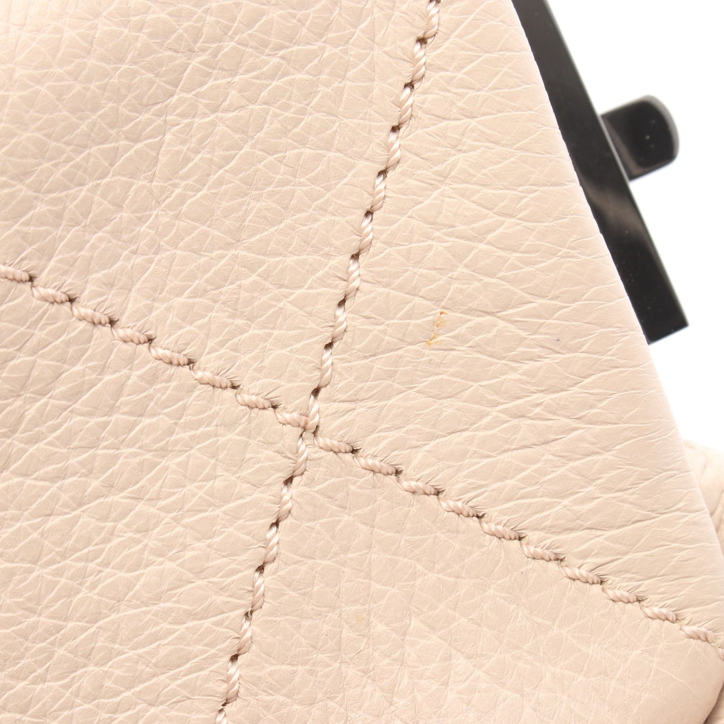 ワイルドステッチ ハンドバッグ レザー ピンクベージュ シルバー金具 シャネル バッグ CHANEL