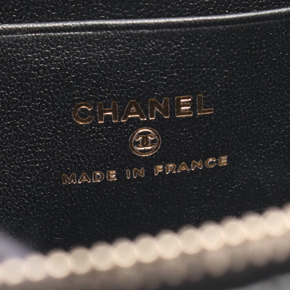 マトラッセ バニティ チェーンショルダーバッグ ラムスキン ブラック ゴールド金具 シャネル バッグ CHANEL