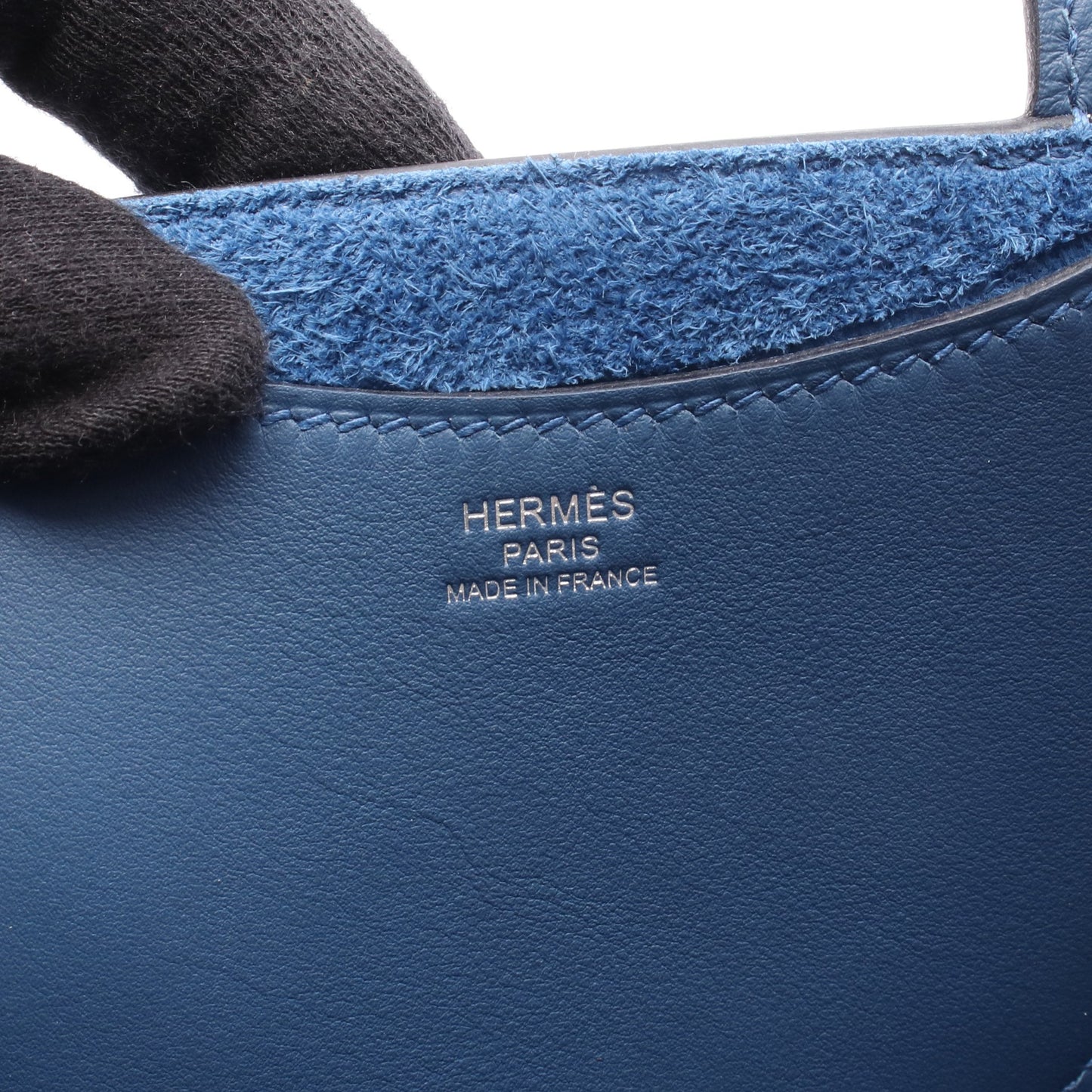 インザループ18 ブルータイ ハンドバッグ トリヨンクレマンス ブルー シルバー金具 K刻印 エルメス バッグ HERMES