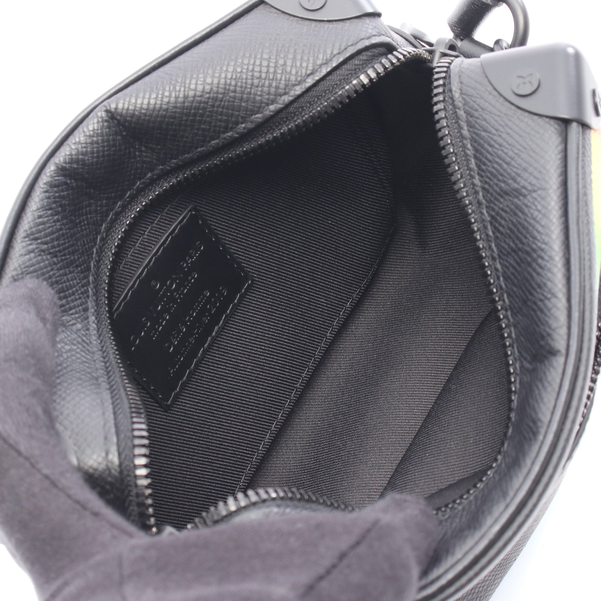 ミニ ソフトトランク タイガ レインボー チェーンショルダーバッグ レザー ブラック マルチカラー ルイヴィトン バッグ LOUIS VUITTON