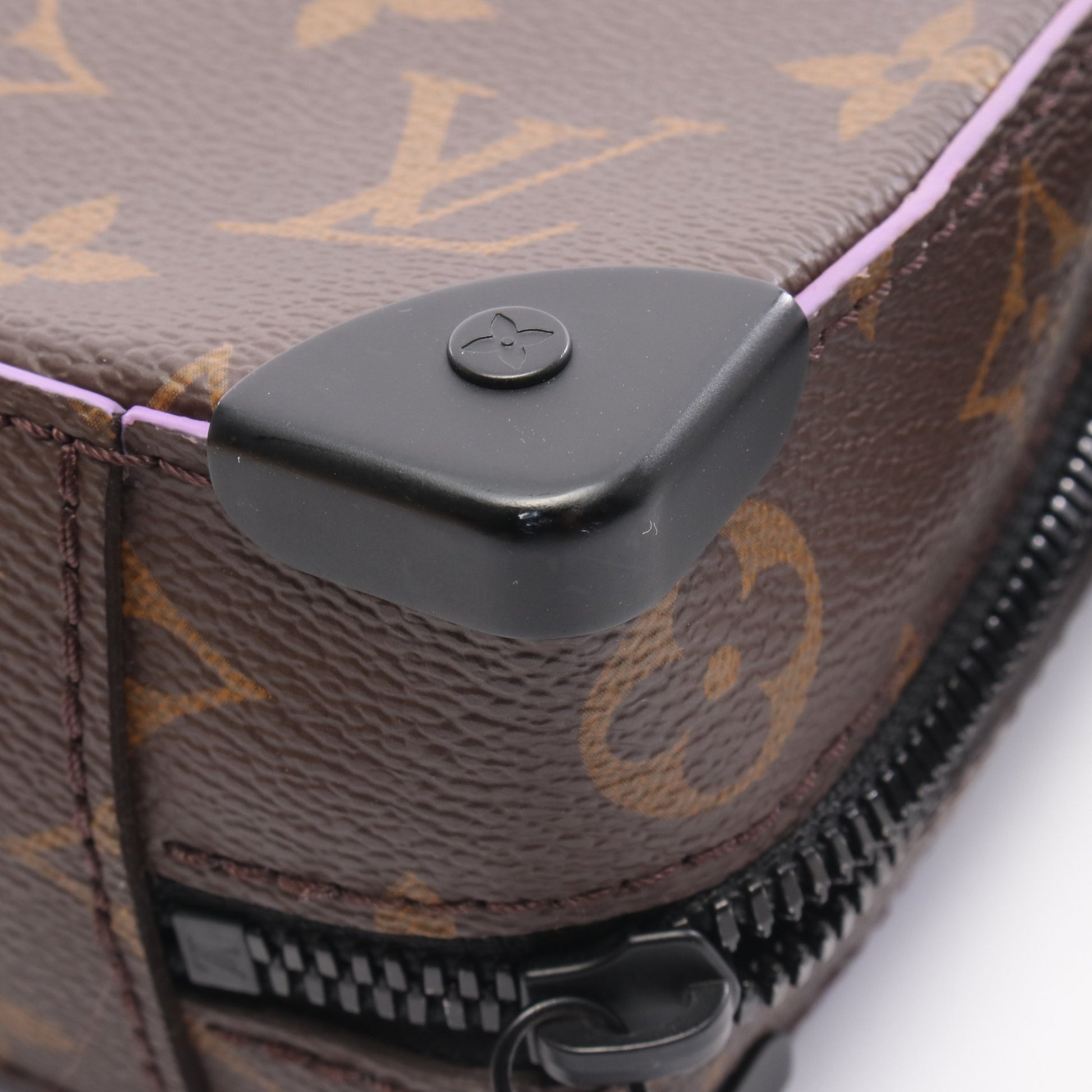 ハンドル ソフトトランク モノグラムマカサー ハンドバッグ PVC レザー ブラウン パープル 2WAY ルイヴィトン バッグ LOUIS VUITTON