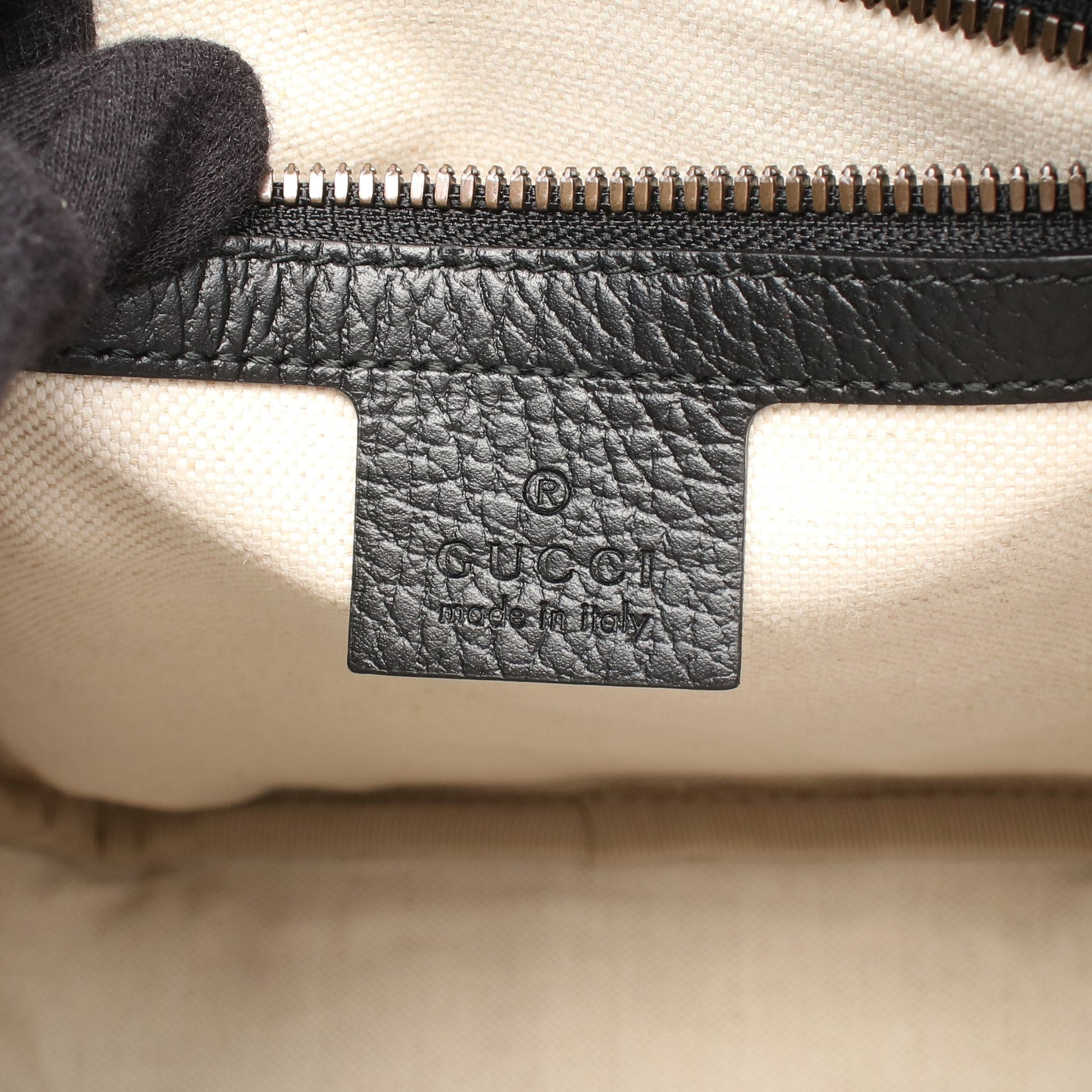グッチプリント ショルダーバッグ レザー ブラック マルチカラー グッチ バッグ GUCCI