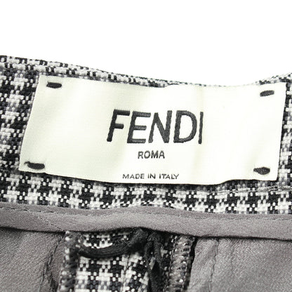 ショート パンツ チェック ウール ブラック グレー ホワイト フェンディ ボトムス FENDI