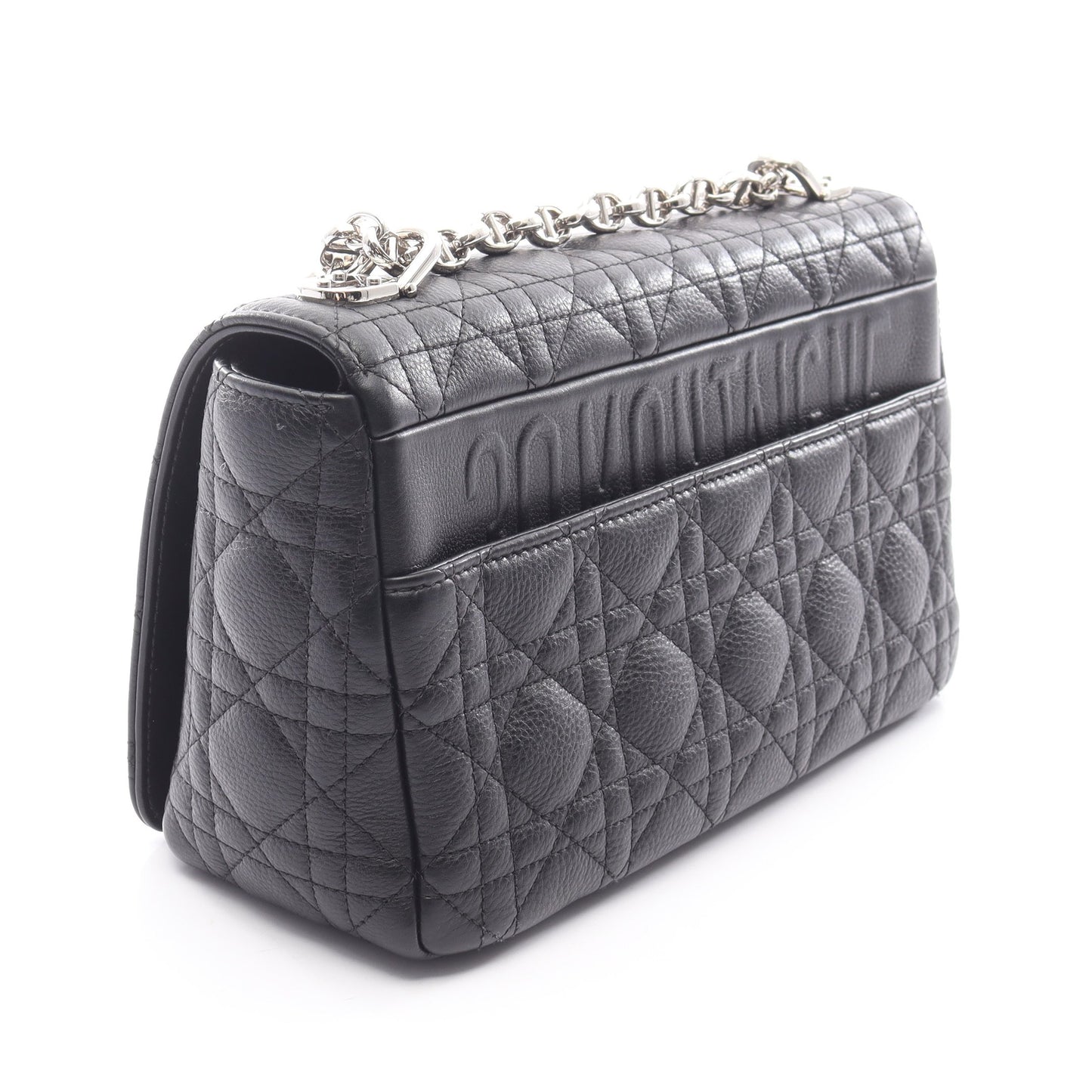 CARO カロ ミディアム カナージュ チェーンショルダーバッグ レザー ブラック クリスチャンディオール バッグ Christian Dior