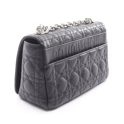 CARO カロ ミディアム カナージュ チェーンショルダーバッグ レザー ブラック クリスチャンディオール バッグ Christian Dior