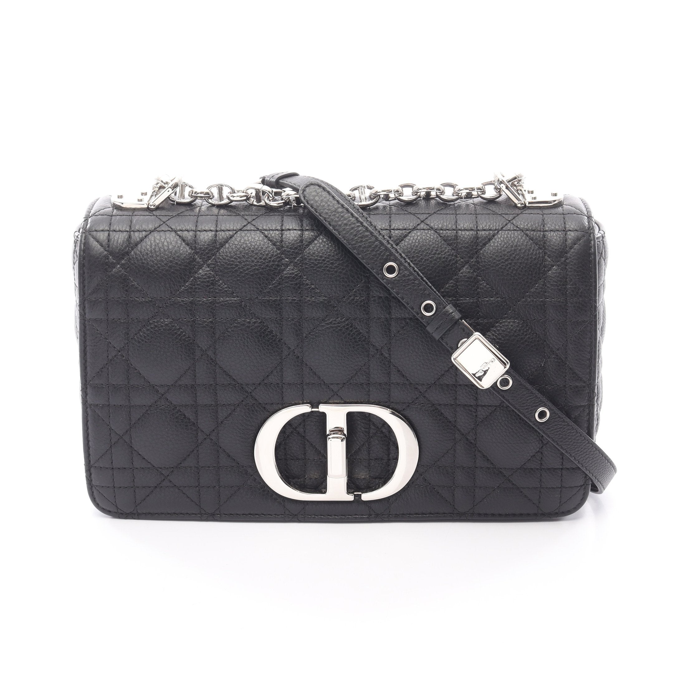 CARO カロ ミディアム カナージュ チェーンショルダーバッグ レザー