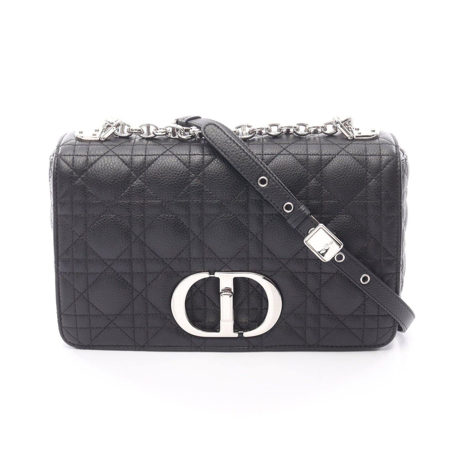 CARO カロ ミディアム カナージュ チェーンショルダーバッグ レザー ブラック クリスチャンディオール バッグ Christian Dior