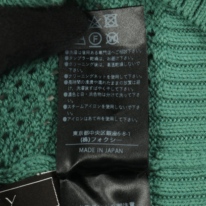 エリス カーディガン Vネック コットン シルク グリーン フォクシー トップス FOXEY