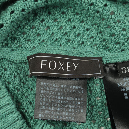 エリス カーディガン Vネック コットン シルク グリーン フォクシー トップス FOXEY