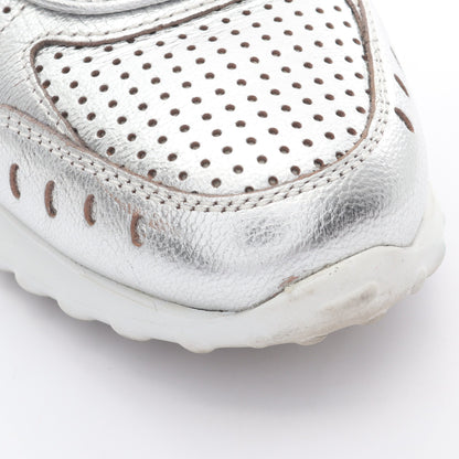スニーカー パンチング レザー シルバー ブラック トッズ シューズ TOD'S