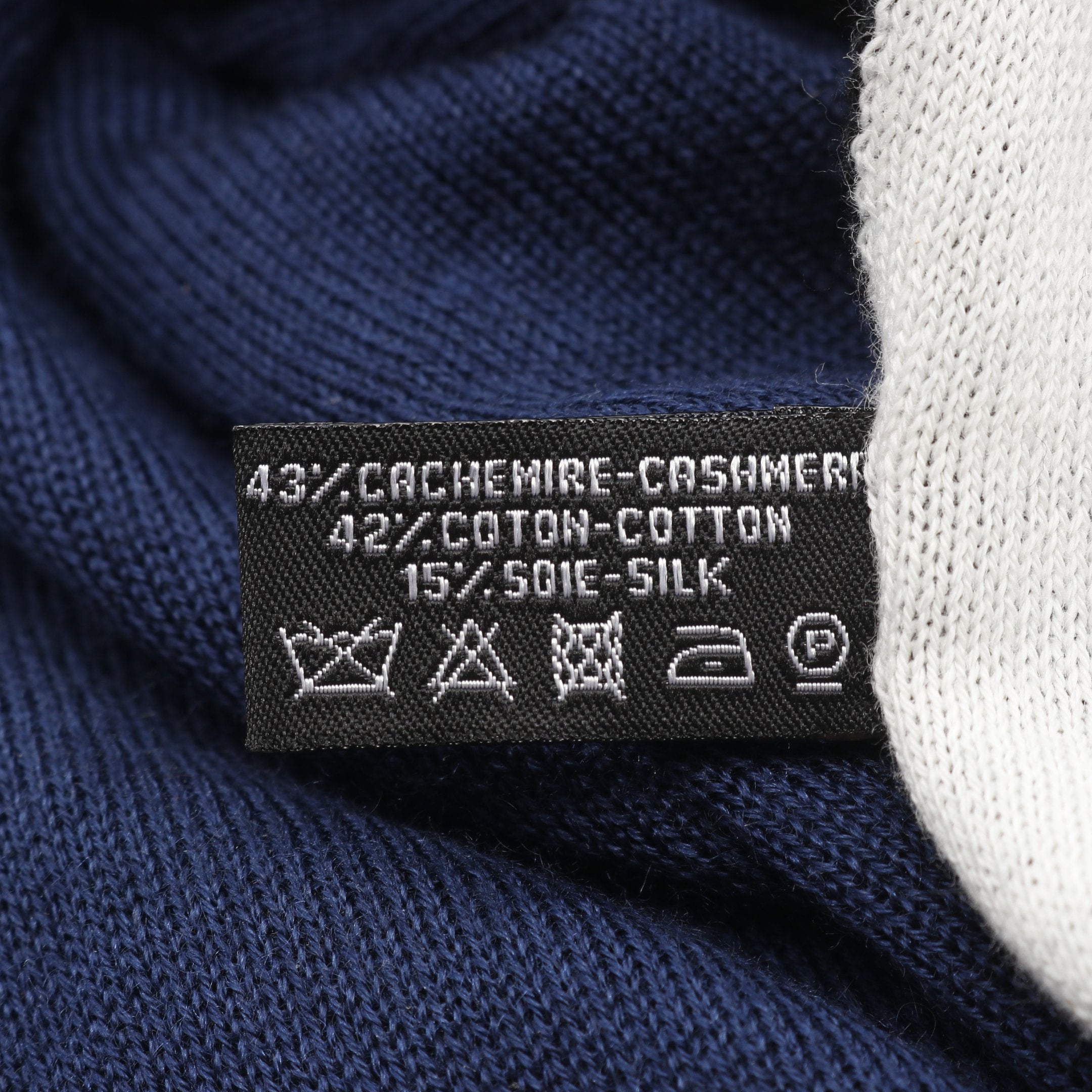 ストール ショール ロゴ カシミヤ コットン シルク ネイビー ブラック