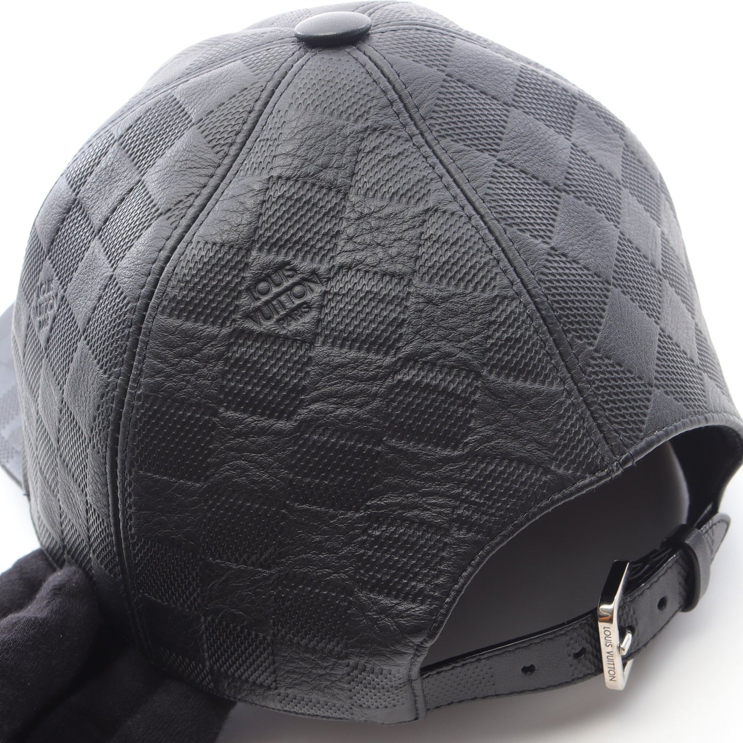 キャスケット ダミエアンフィニ オニキス キャップ レザー ブラック ルイヴィトン 財布・小物 LOUIS VUITTON