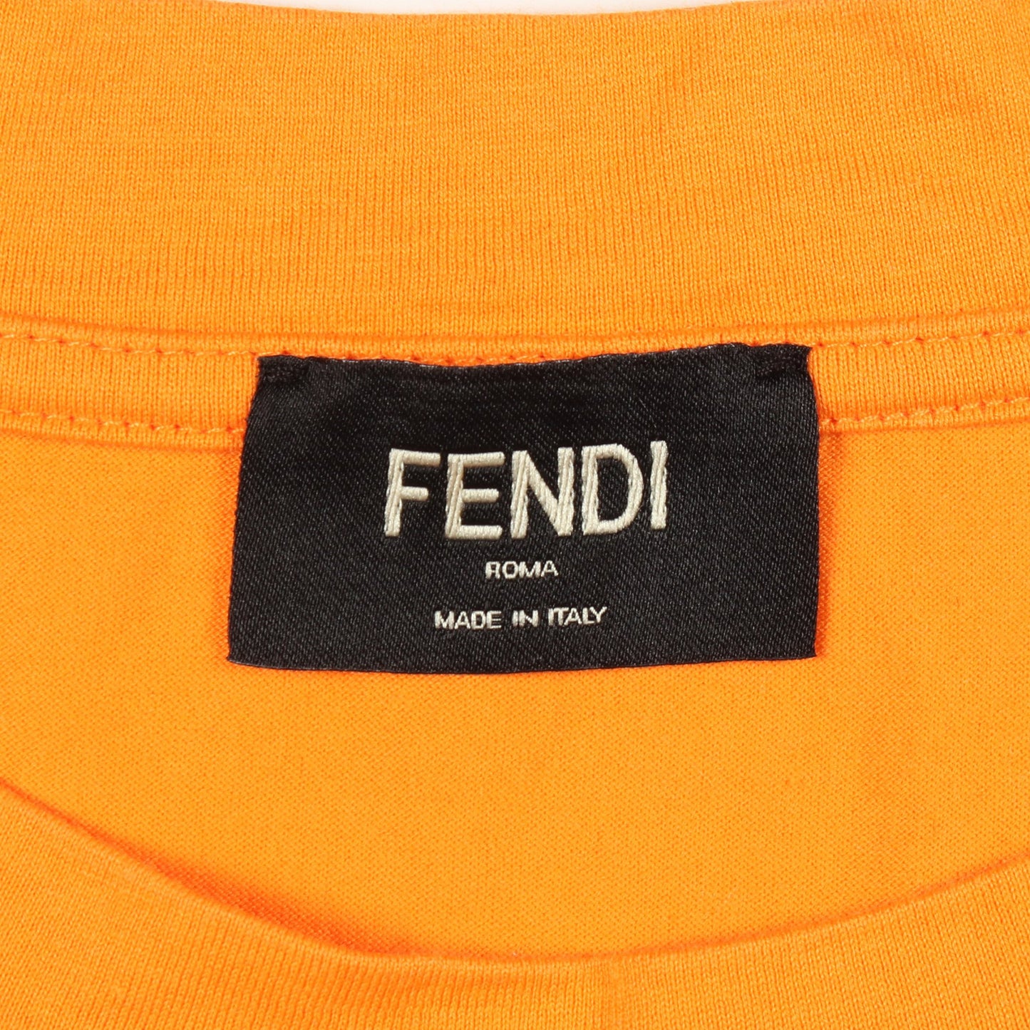 ズッカ 半袖Tシャツ クルーネック コットン オレンジ ブラウン フェンディ トップス FENDI