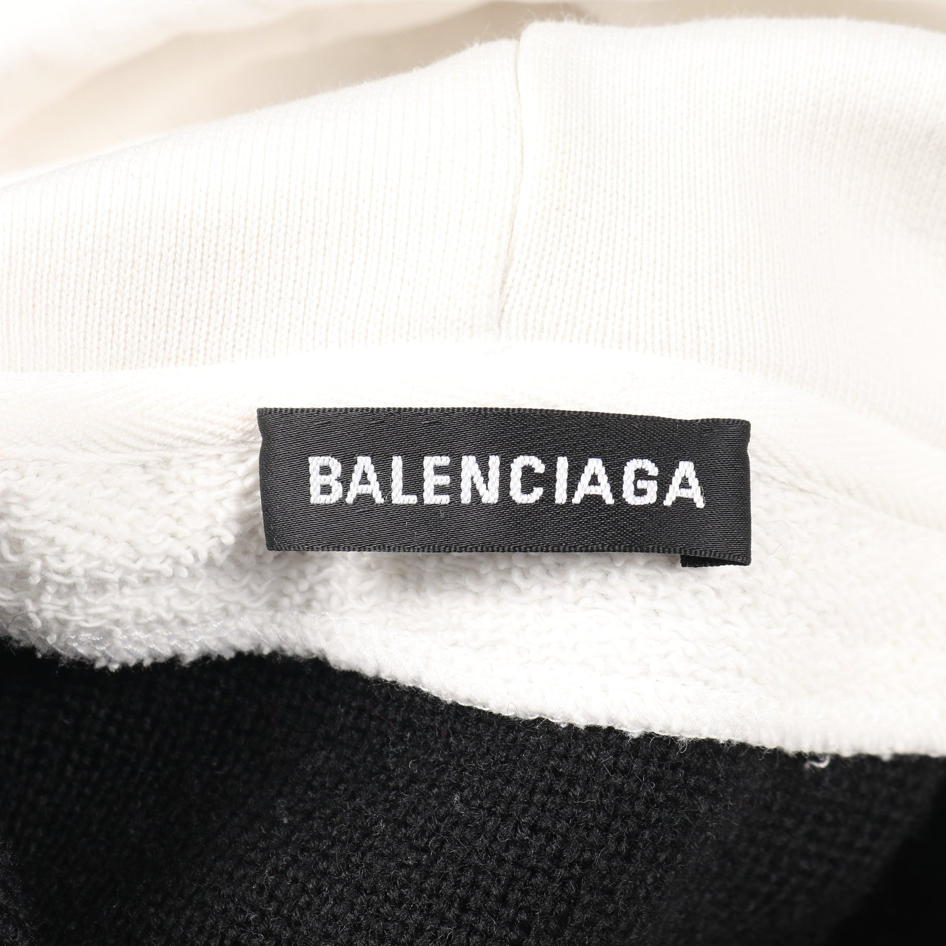 SLEEVE PRIDE HOODIE ニット ウール コットン ブラック レッド ホワイト フード 切替 バレンシアガ トップス BALENCIAGA