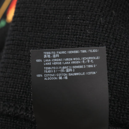 SLEEVE PRIDE HOODIE ニット ウール コットン ブラック レッド ホワイト フード 切替 バレンシアガ トップス BALENCIAGA