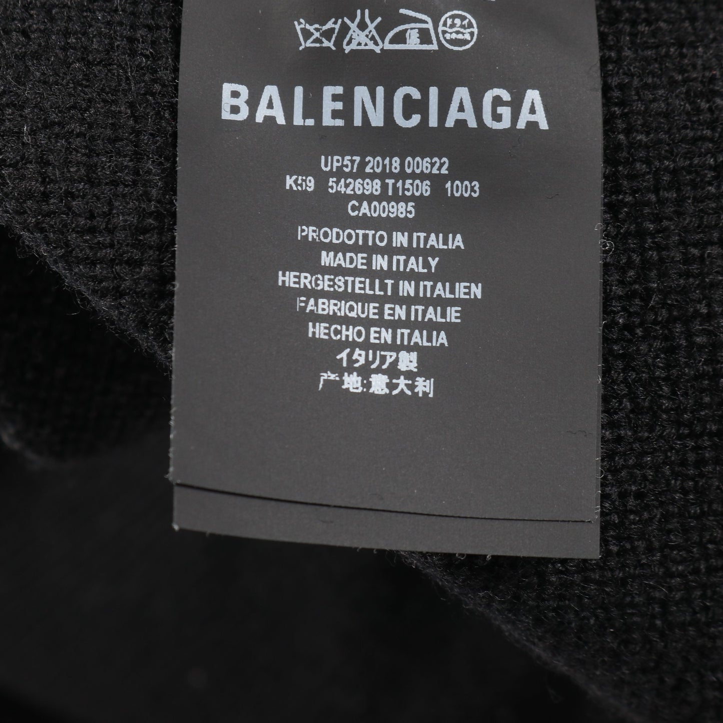 SLEEVE PRIDE HOODIE ニット ウール コットン ブラック レッド ホワイト フード 切替 バレンシアガ トップス BALENCIAGA