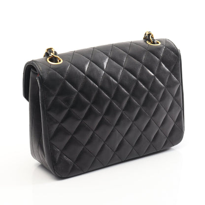 マトラッセ チェーンショルダーバッグ ラムスキン ブラック ゴールド金具 ヴィンテージ シャネル バッグ CHANEL