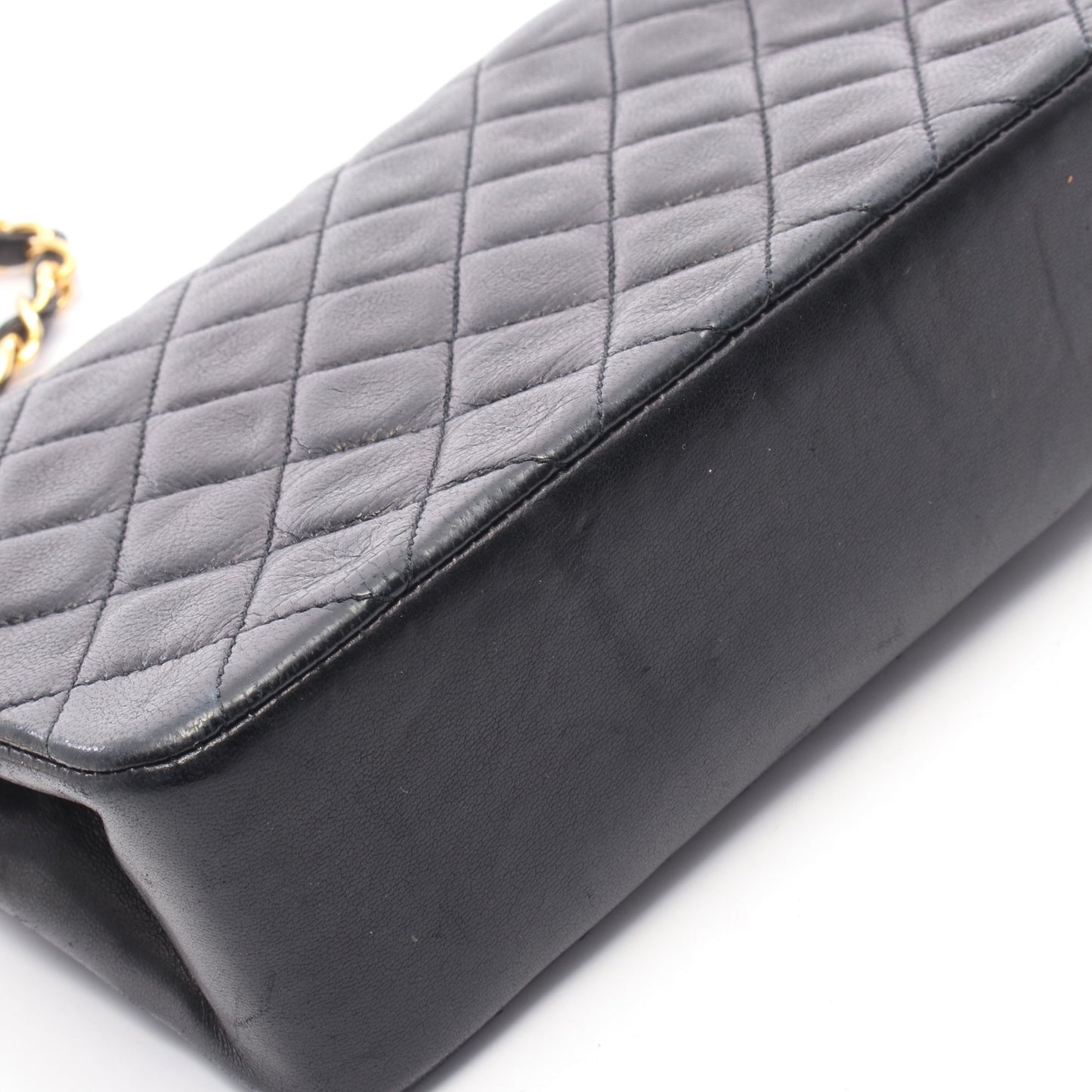 ミニマトラッセ チェーンショルダーバッグ ラムスキン ブラック ゴールド金具 シャネル バッグ CHANEL