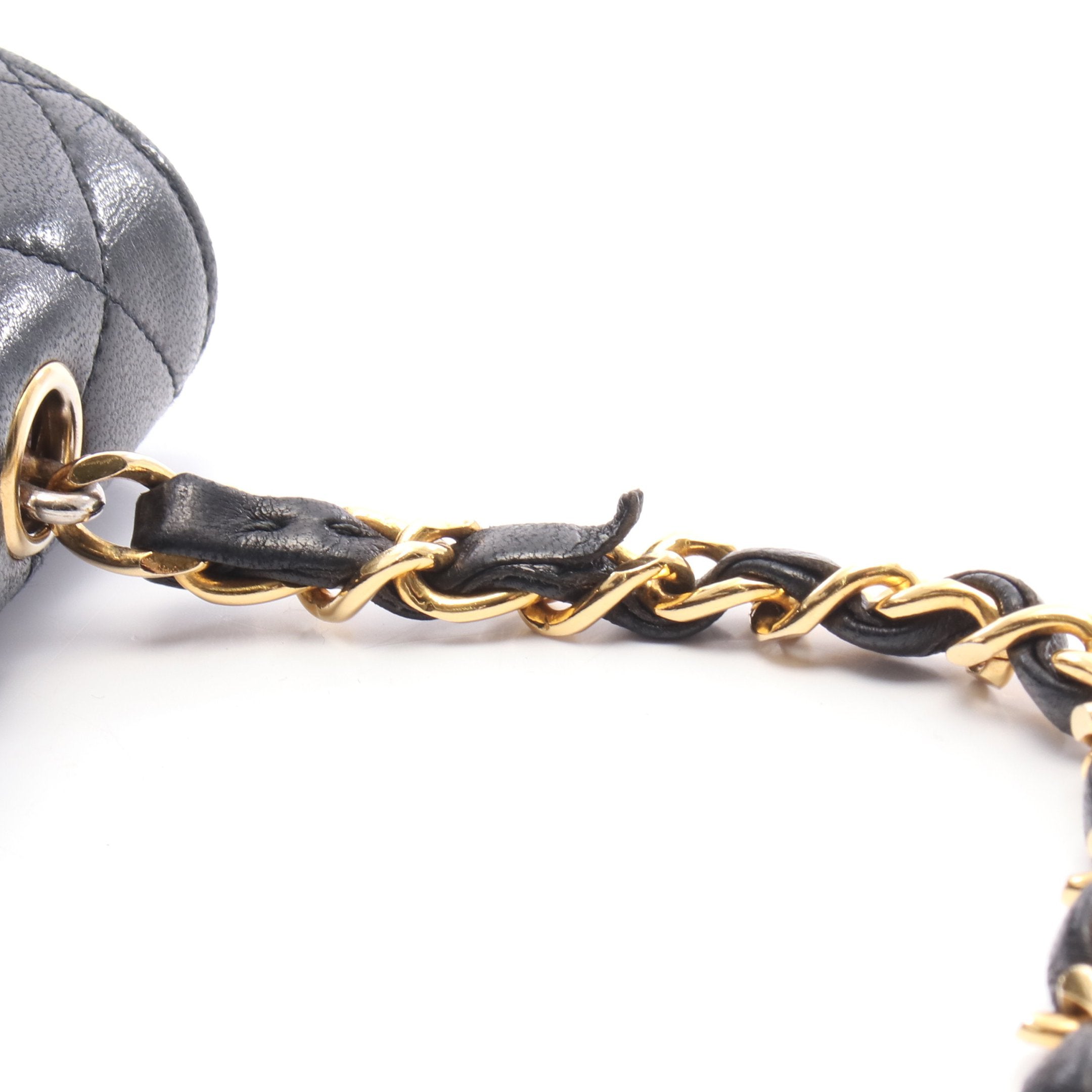 ミニマトラッセ チェーンショルダーバッグ ラムスキン ブラック