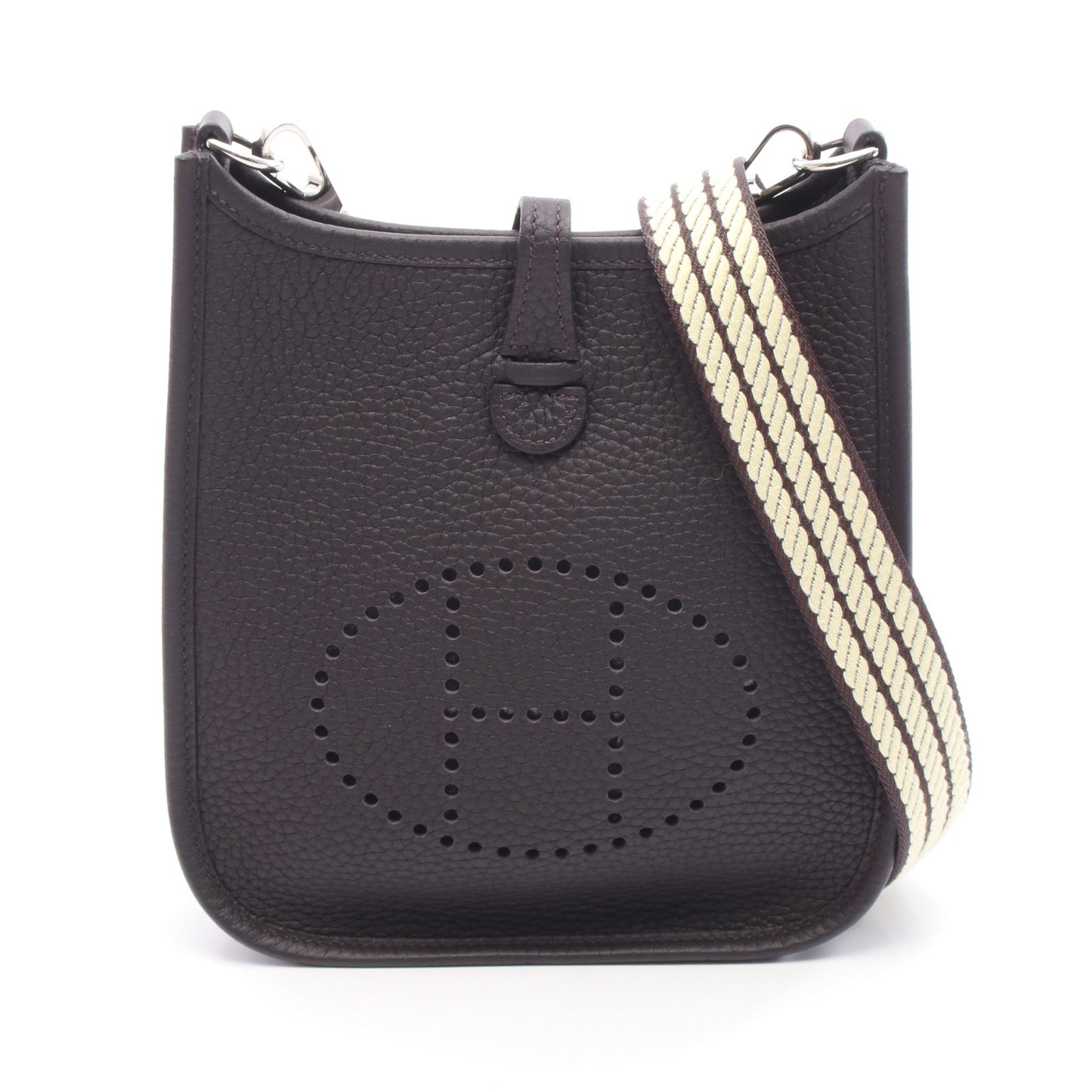 エヴリンTPM ルージュセリエ ショルダーバッグ トリヨンクレマンス ダークブラウン シルバー金具 W刻印 エルメス バッグ HERMES