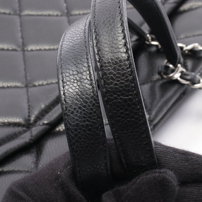 マトラッセ チェーンショルダーバッグ チェーントートバッグ キャビアスキン ブラック シルバー金具 シャネル バッグ CHANEL