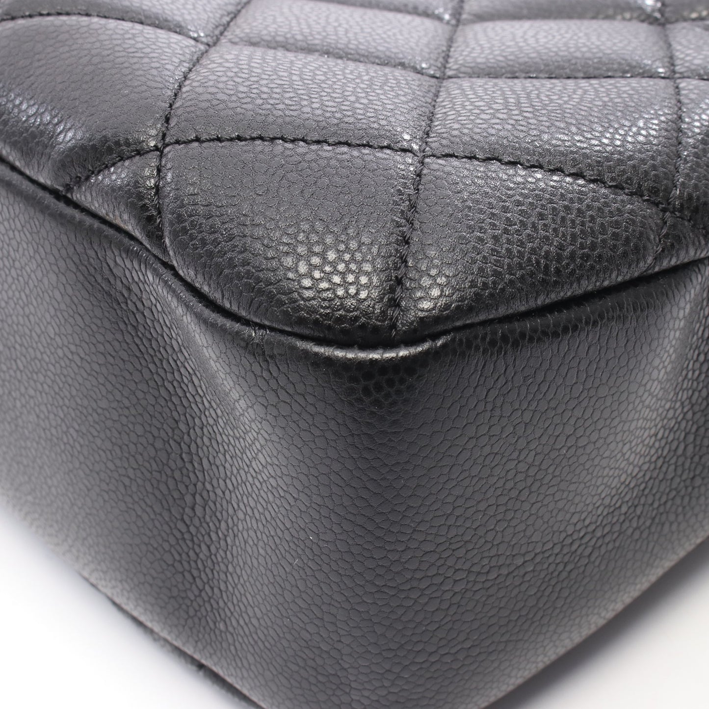 マトラッセ チェーンショルダーバッグ チェーントートバッグ キャビアスキン ブラック シルバー金具 シャネル バッグ CHANEL