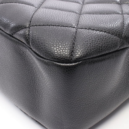 マトラッセ チェーンショルダーバッグ チェーントートバッグ キャビアスキン ブラック シルバー金具 シャネル バッグ CHANEL