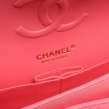マトラッセ Wフラップ Wチェーンショルダーバッグ ラムスキン ピンク ゴールド金具 シャネル バッグ CHANEL