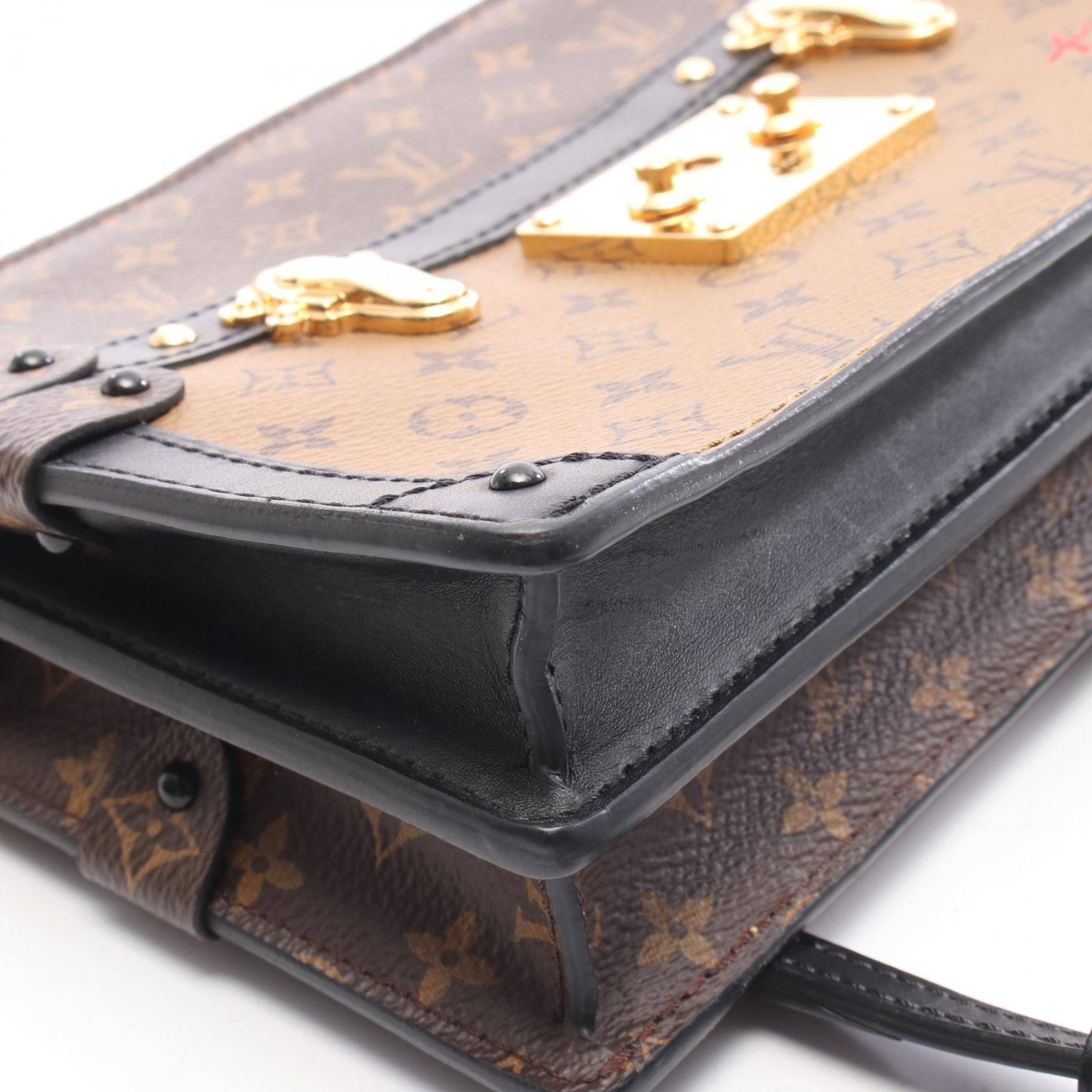 トランククラッチ モノグラムリバース ショルダーバッグ PVC レザー