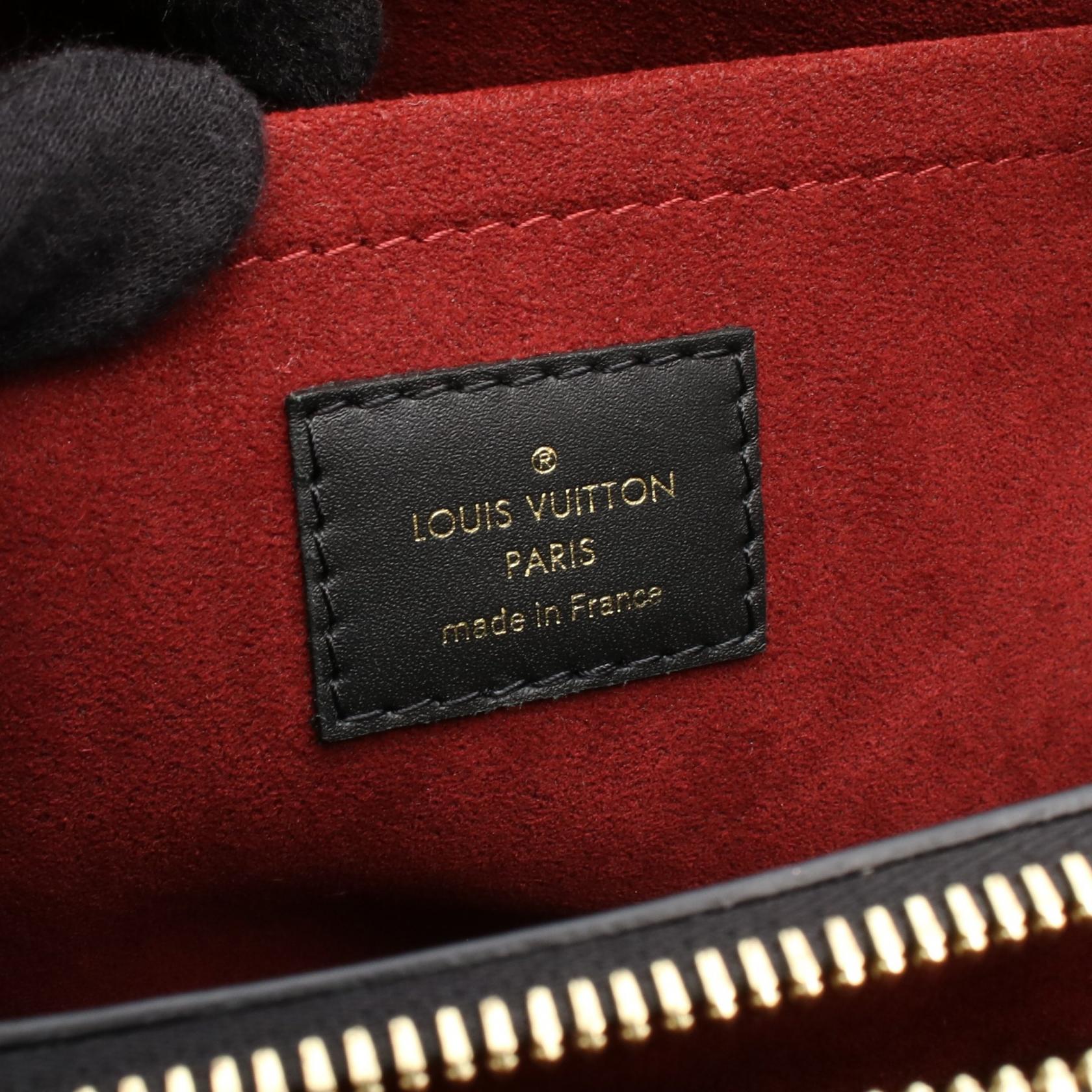 モンテーニュ MM モノグラムアンプラント ハンドバッグ レザー ブラック ベージュ 2WAY ルイヴィトン バッグ LOUIS VUITTON