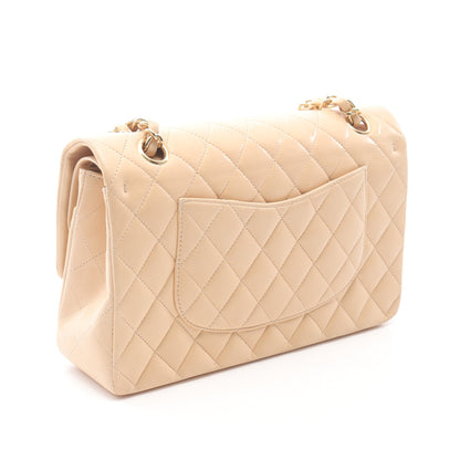 マトラッセ Wフラップ Wチェーンショルダーバッグ ラムスキン ベージュ ゴールド金具 シャネル バッグ CHANEL