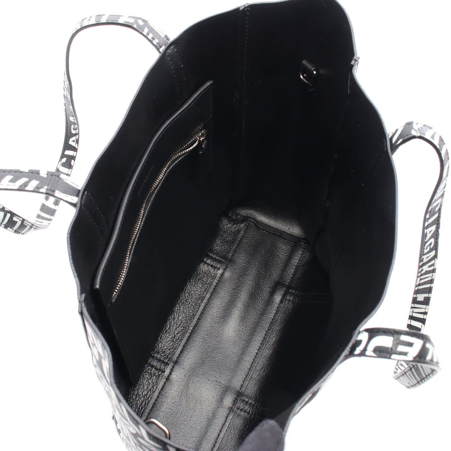 EVERYDAY TOTE XS エブリデイ トート ハンドバッグ トートバッグ ロゴ総柄 レザー ブラック ホワイト 2WAY バレンシアガ バッグ BALENCIAGA